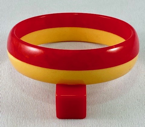 BB308 marbled red/corn laminate bangle